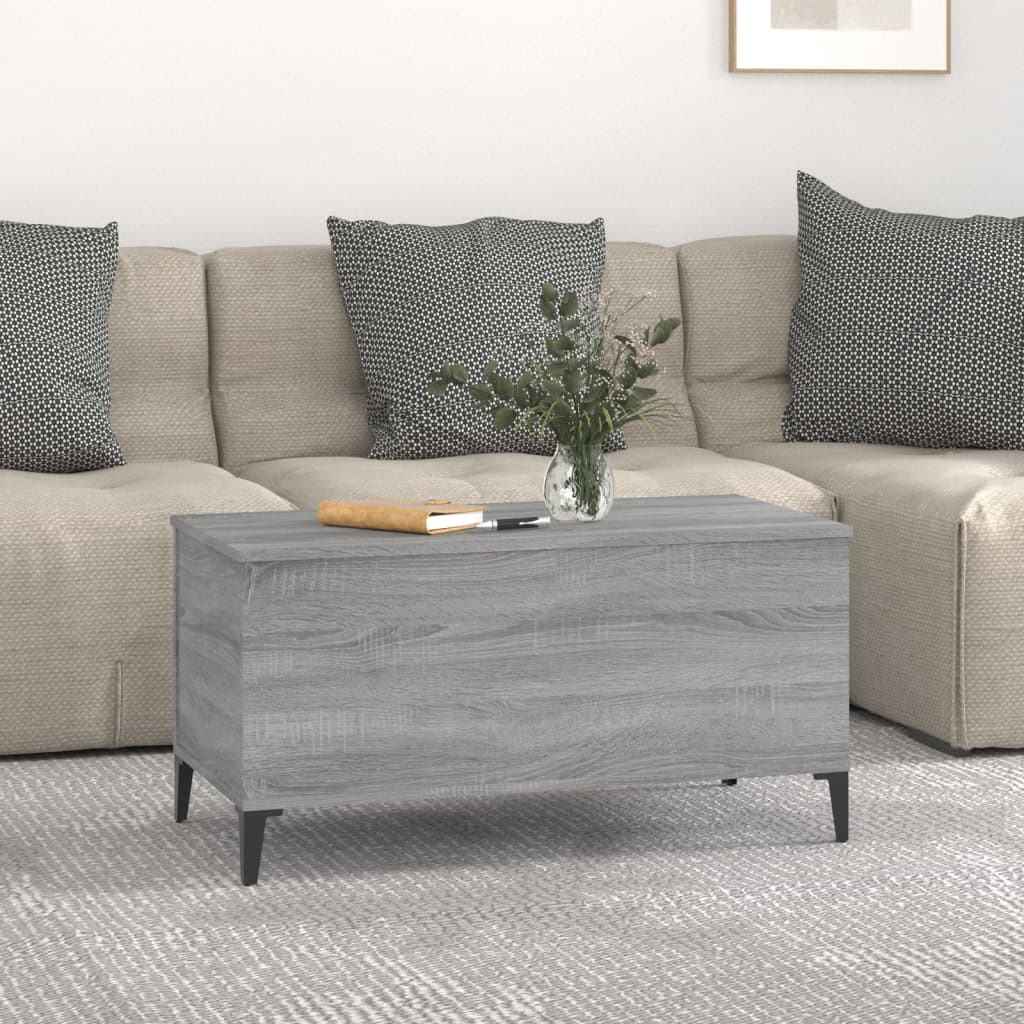 Tavolino Salotto Grigio Sonoma 90x44,5x45 cm Legno Multistrato - homemem39