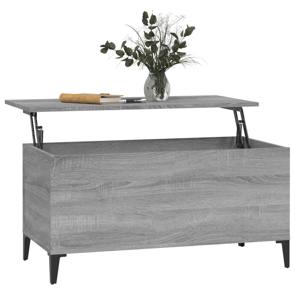 Tavolino Salotto Grigio Sonoma 90x44,5x45 cm Legno Multistrato - homemem39