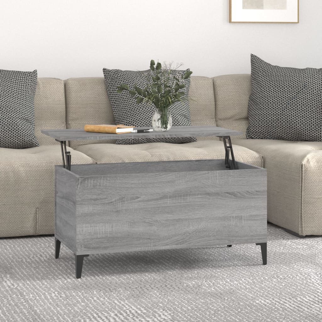 Tavolino Salotto Grigio Sonoma 90x44,5x45 cm Legno Multistrato - homemem39