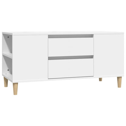 Mobile Porta TV Bianco 102x44,5x50 cm in Legno Multistrato - homemem39