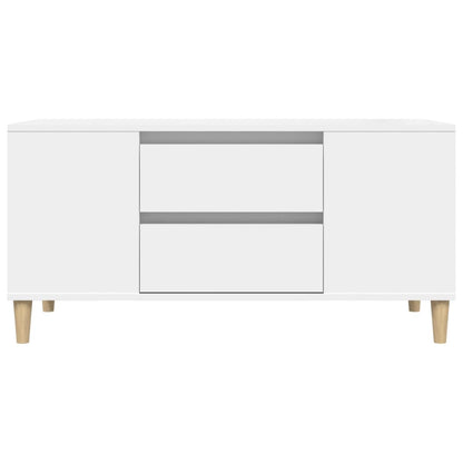 Mobile Porta TV Bianco 102x44,5x50 cm in Legno Multistrato - homemem39