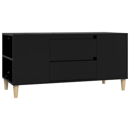 Mobile Porta TV Nero 102x44,5x50 cm in Legno Multistrato - homemem39