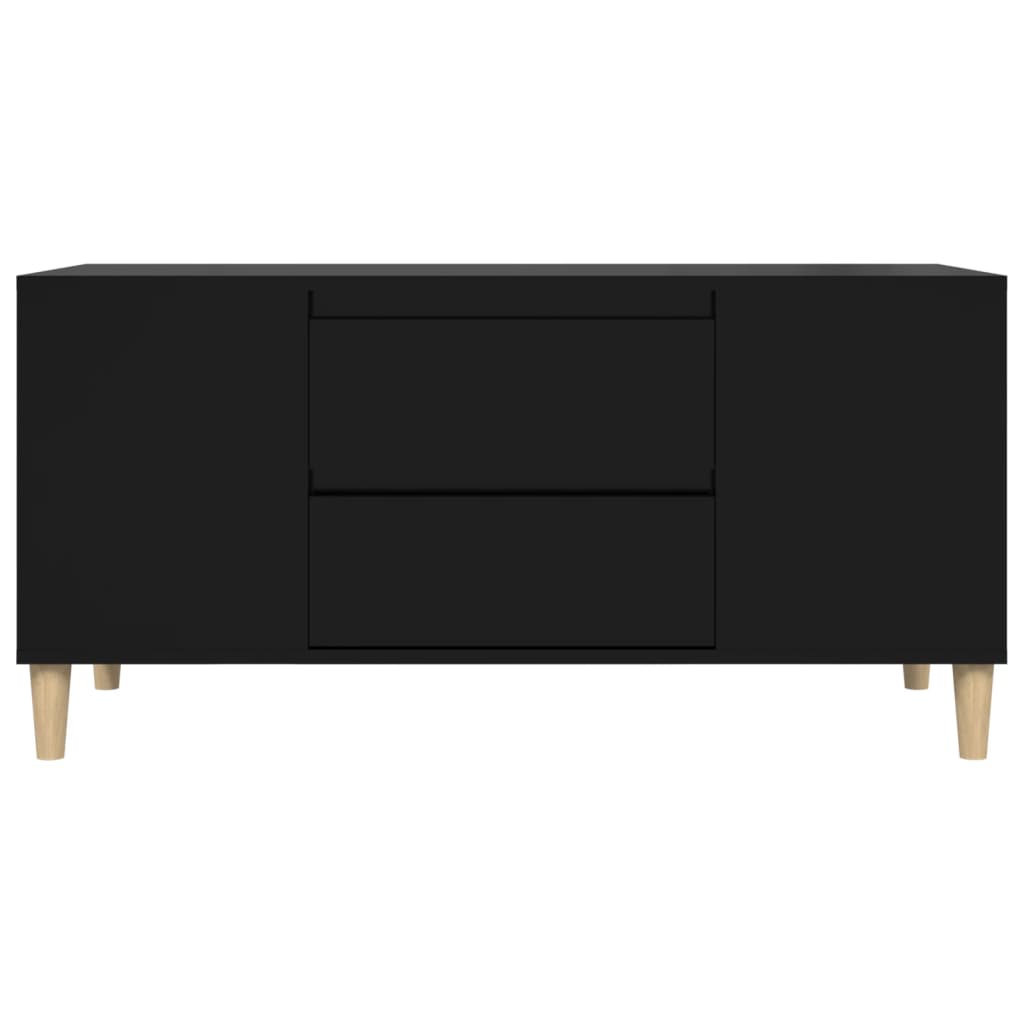 Mobile Porta TV Nero 102x44,5x50 cm in Legno Multistrato - homemem39