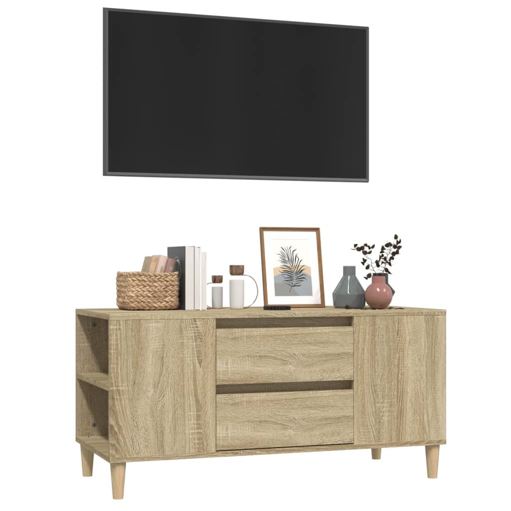 Mobile Porta TV Rovere Sonoma 102x44,5x50 cm Legno Multistrato - homemem39