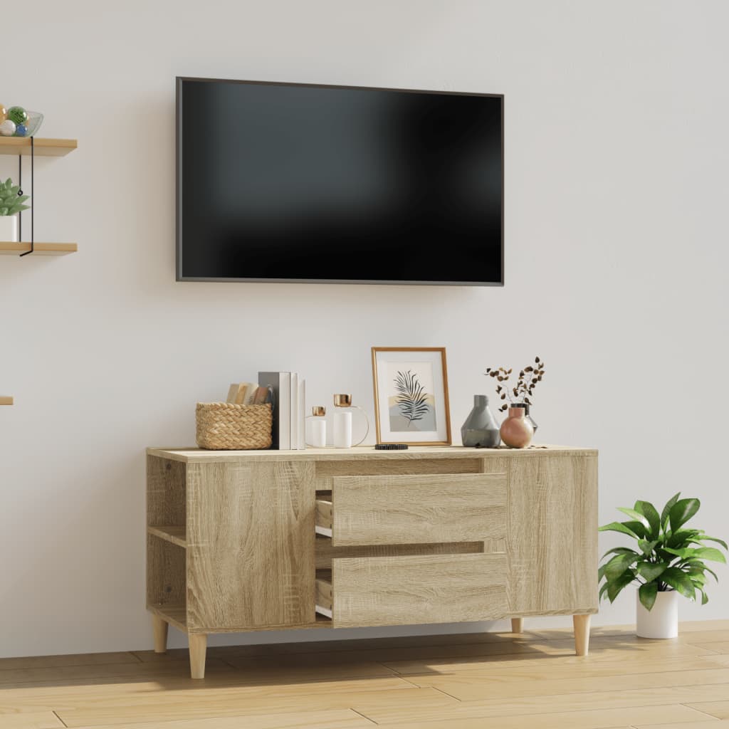 Mobile Porta TV Rovere Sonoma 102x44,5x50 cm Legno Multistrato - homemem39