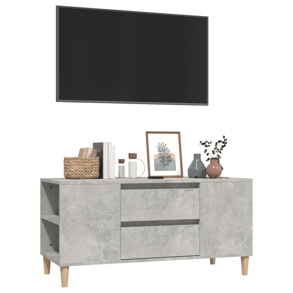 Mobile per TV Grigio Cemento 102x44,5x50 cm Legno Multistrato - homemem39