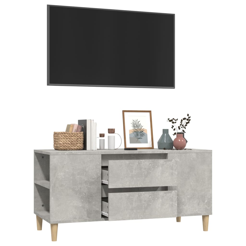 Mobile per TV Grigio Cemento 102x44,5x50 cm Legno Multistrato - homemem39