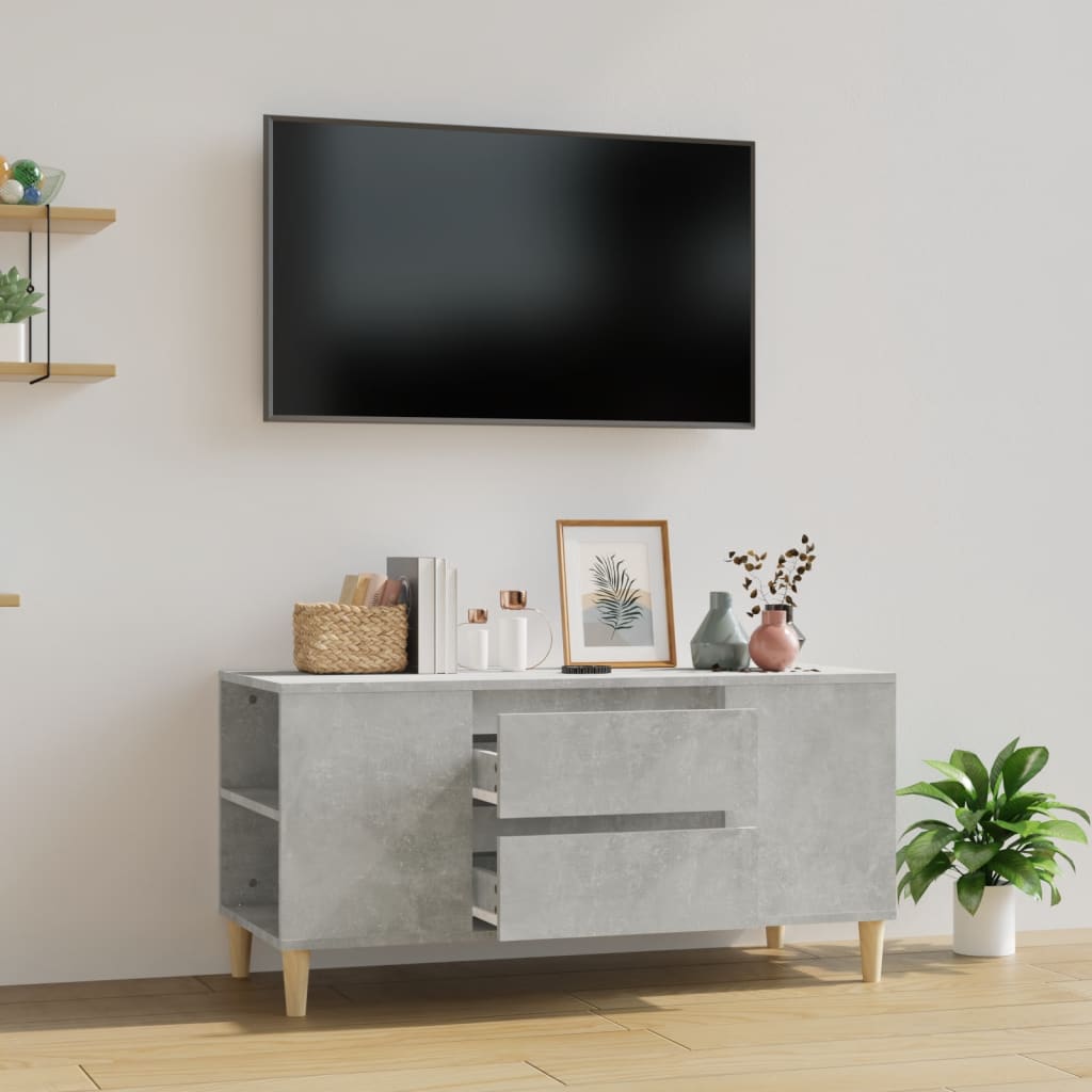 Mobile per TV Grigio Cemento 102x44,5x50 cm Legno Multistrato - homemem39