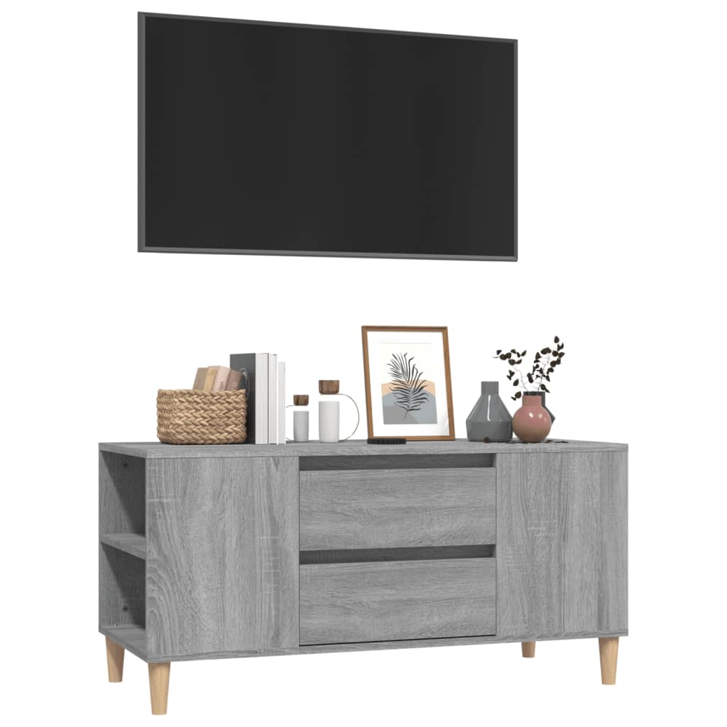 Mobile Porta TV Grigio Sonoma 102x44,5x50 cm Legno Multistrato - homemem39