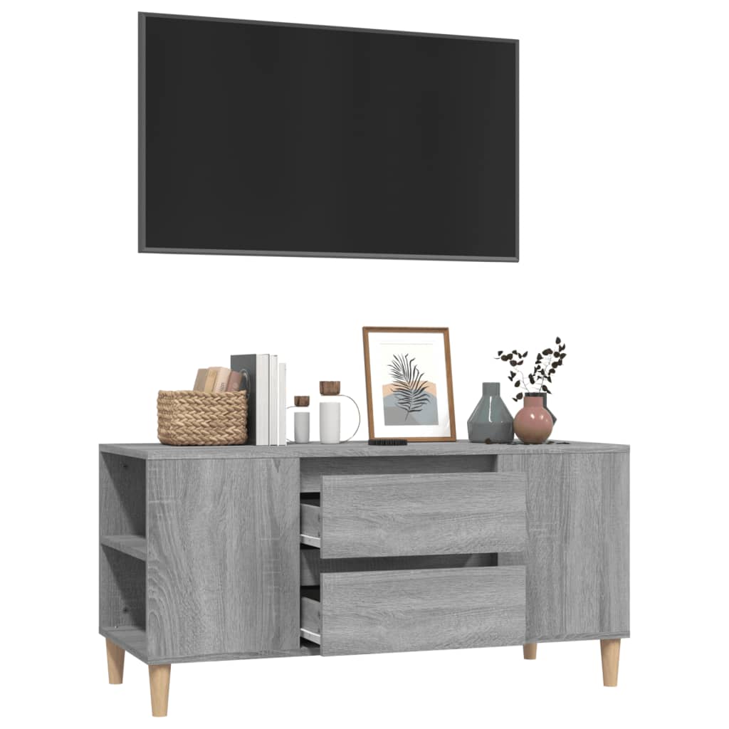 Mobile Porta TV Grigio Sonoma 102x44,5x50 cm Legno Multistrato - homemem39