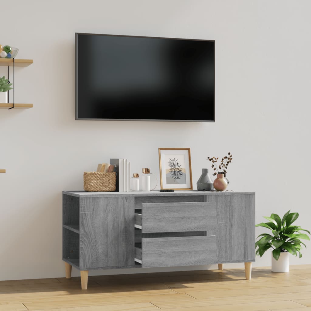 Mobile Porta TV Grigio Sonoma 102x44,5x50 cm Legno Multistrato - homemem39