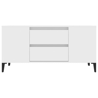 Mobile Porta TV Bianco 102x44,5x50 cm in Legno Multistrato - homemem39