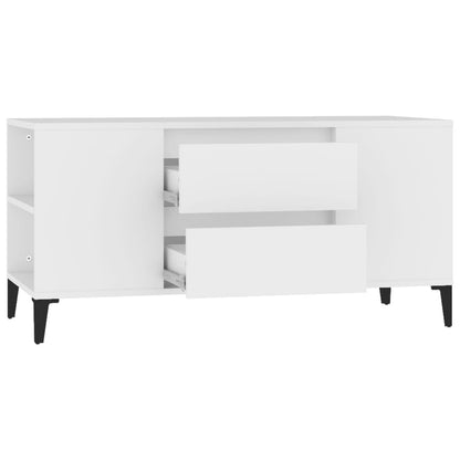 Mobile Porta TV Bianco 102x44,5x50 cm in Legno Multistrato - homemem39