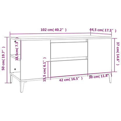 Mobile Porta TV Bianco 102x44,5x50 cm in Legno Multistrato - homemem39