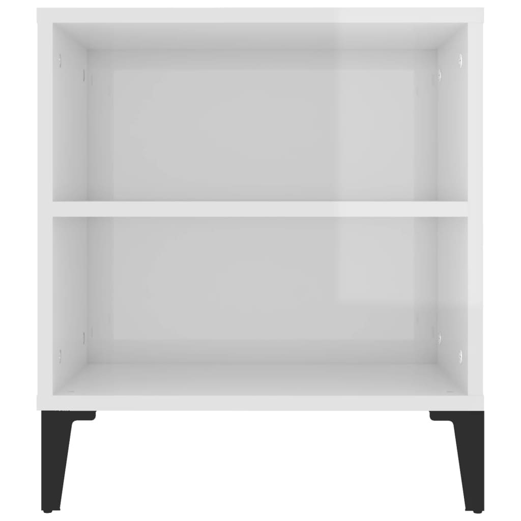 Mobile Porta TV Bianco Lucido 102x44,5x50 cm Legno Multistrato - homemem39