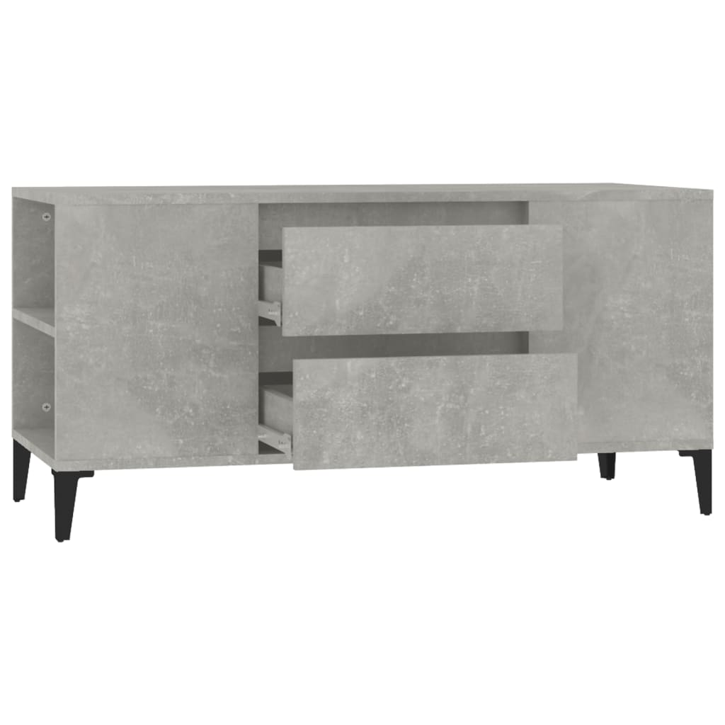 Mobile per TV Grigio Cemento 102x44,5x50 cm Legno Multistrato - homemem39