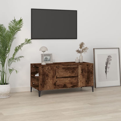 Mobile Porta TV Rovere Fumo 102x44,5x50 cm in Legno Multistrato - homemem39