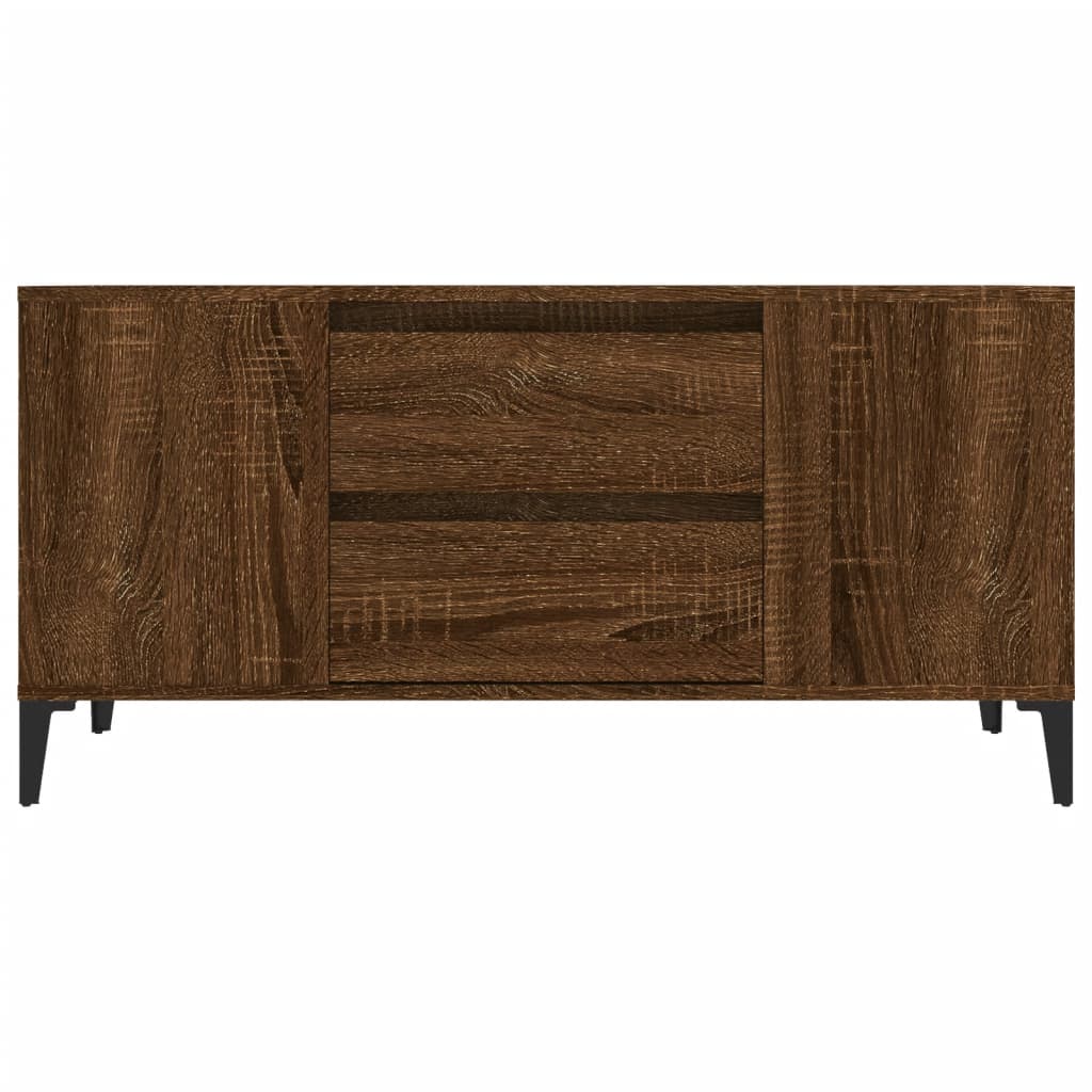 Mobile Porta TV Rovere Marrone 102x44,5x50 cm Legno Multistrato - homemem39