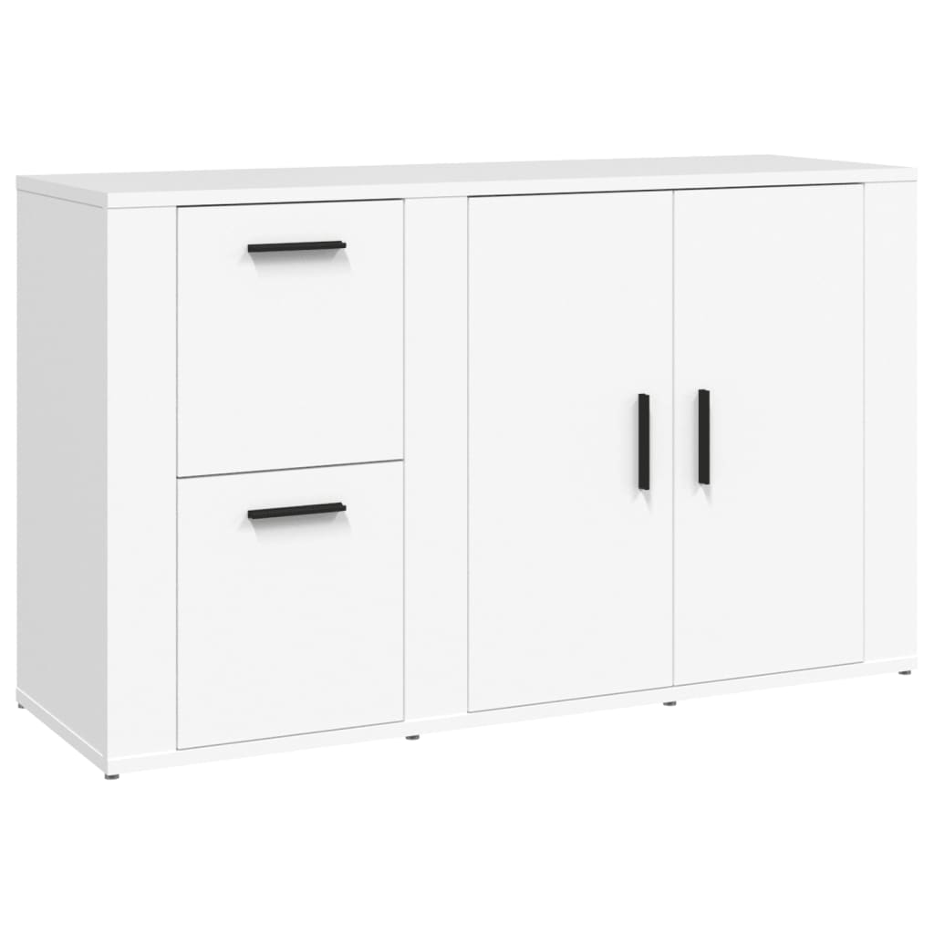 Credenza Bianca 100x33x59,5 cm in Legno Multistrato - homemem39