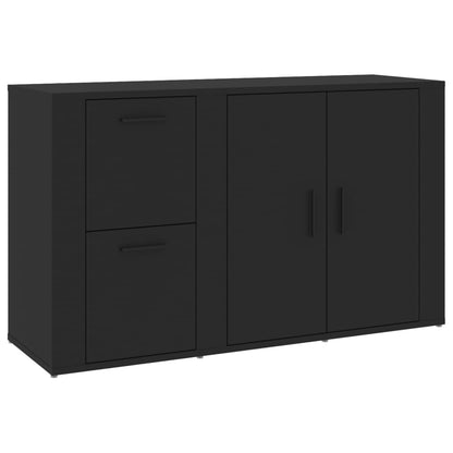 Credenza Nera 100x33x59,5 cm in Legno Multistrato - homemem39