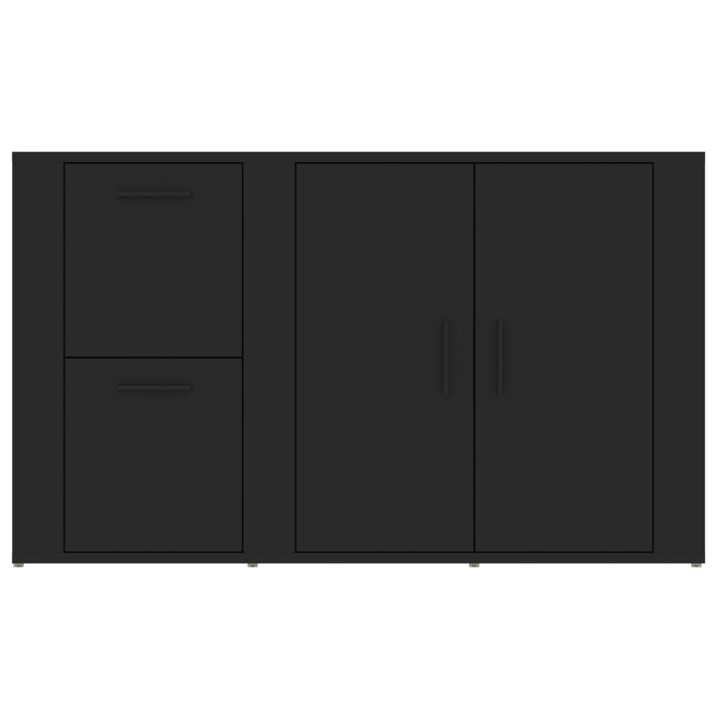 Credenza Nera 100x33x59,5 cm in Legno Multistrato - homemem39