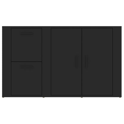 Credenza Nera 100x33x59,5 cm in Legno Multistrato - homemem39