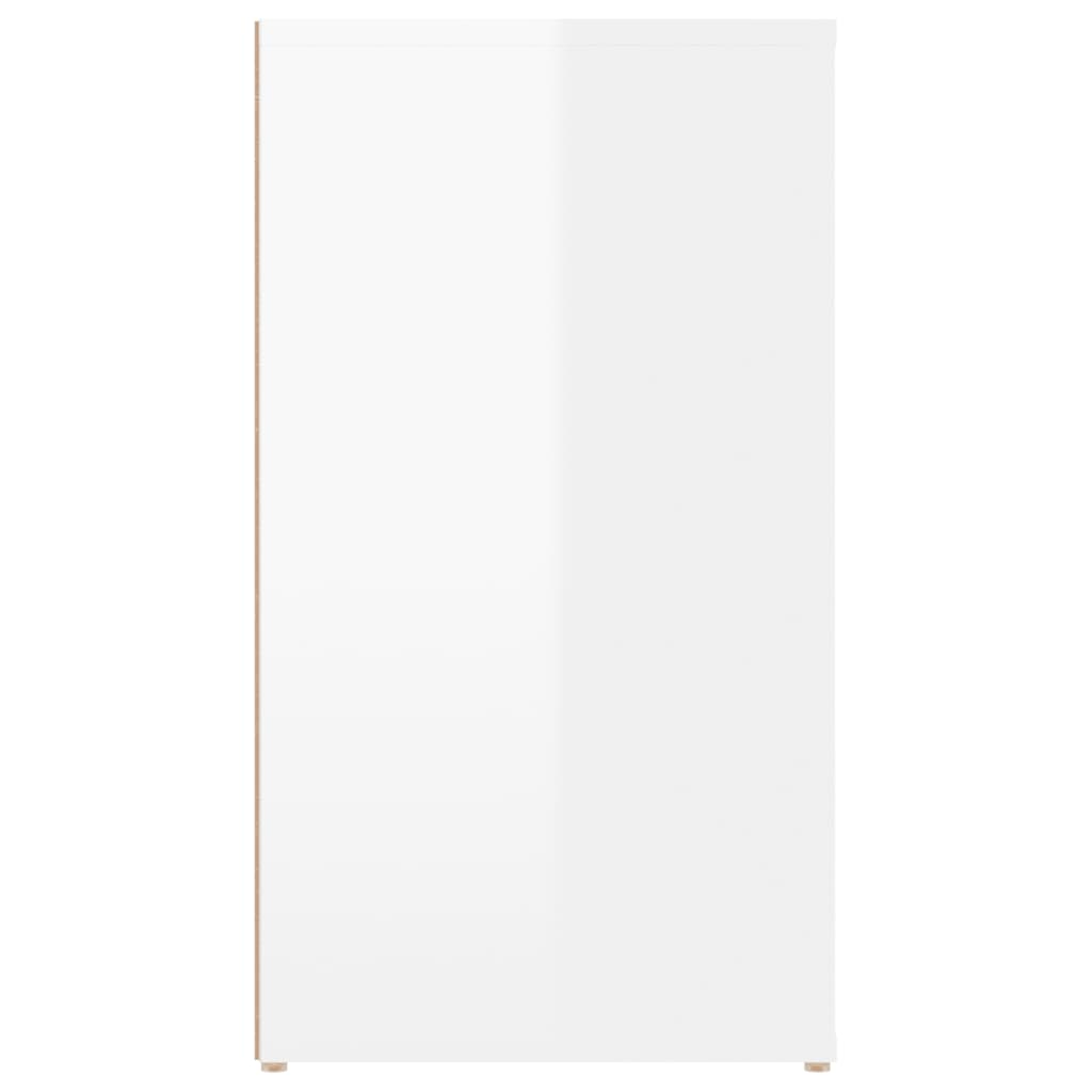 Credenza Bianco Lucido 100x33x59,5 cm in Legno Multistrato - homemem39