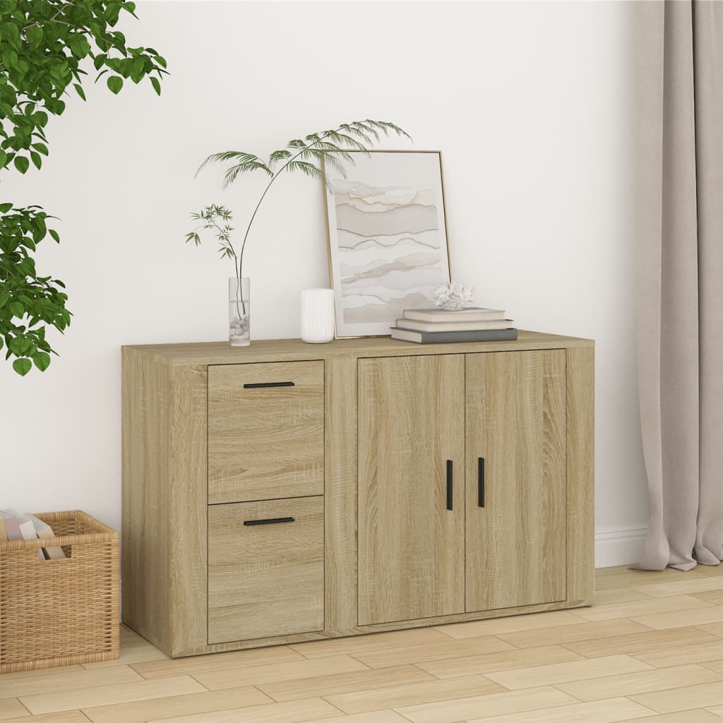 Credenza Rovere Sonoma 100x33x59,5 cm in Legno Multistrato - homemem39