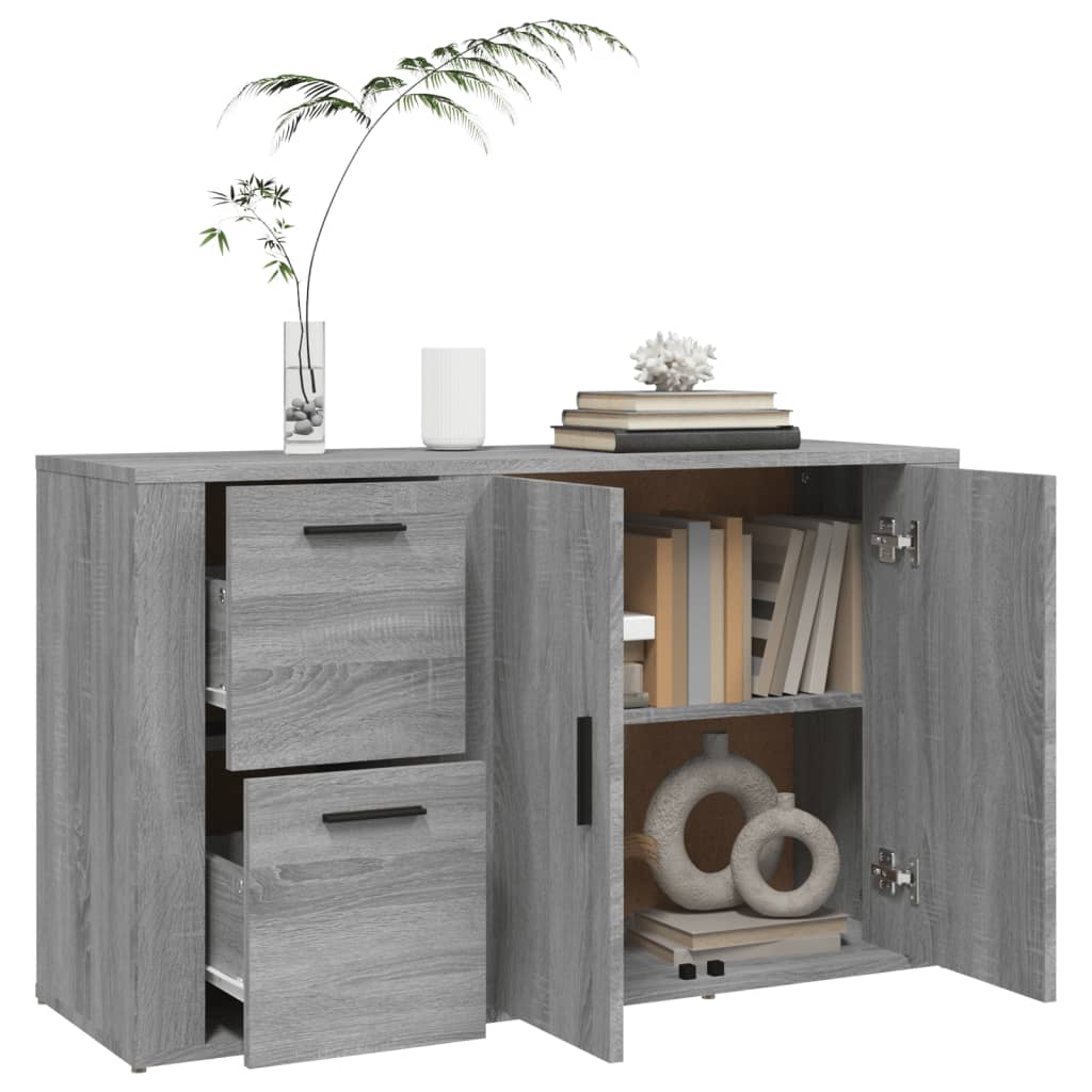 Credenza Grigio Sonoma 100x33x59,5 cm in Legno Multistrato - homemem39