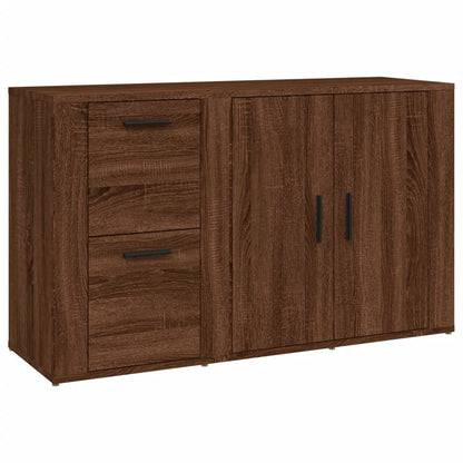 Credenza Rovere Marrone 100x33x59,5 cm in Legno Multistrato - homemem39