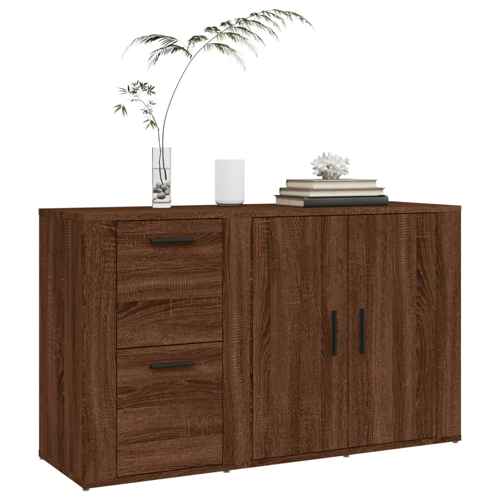 Credenza Rovere Marrone 100x33x59,5 cm in Legno Multistrato - homemem39