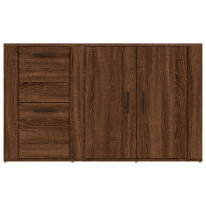 Credenza Rovere Marrone 100x33x59,5 cm in Legno Multistrato - homemem39