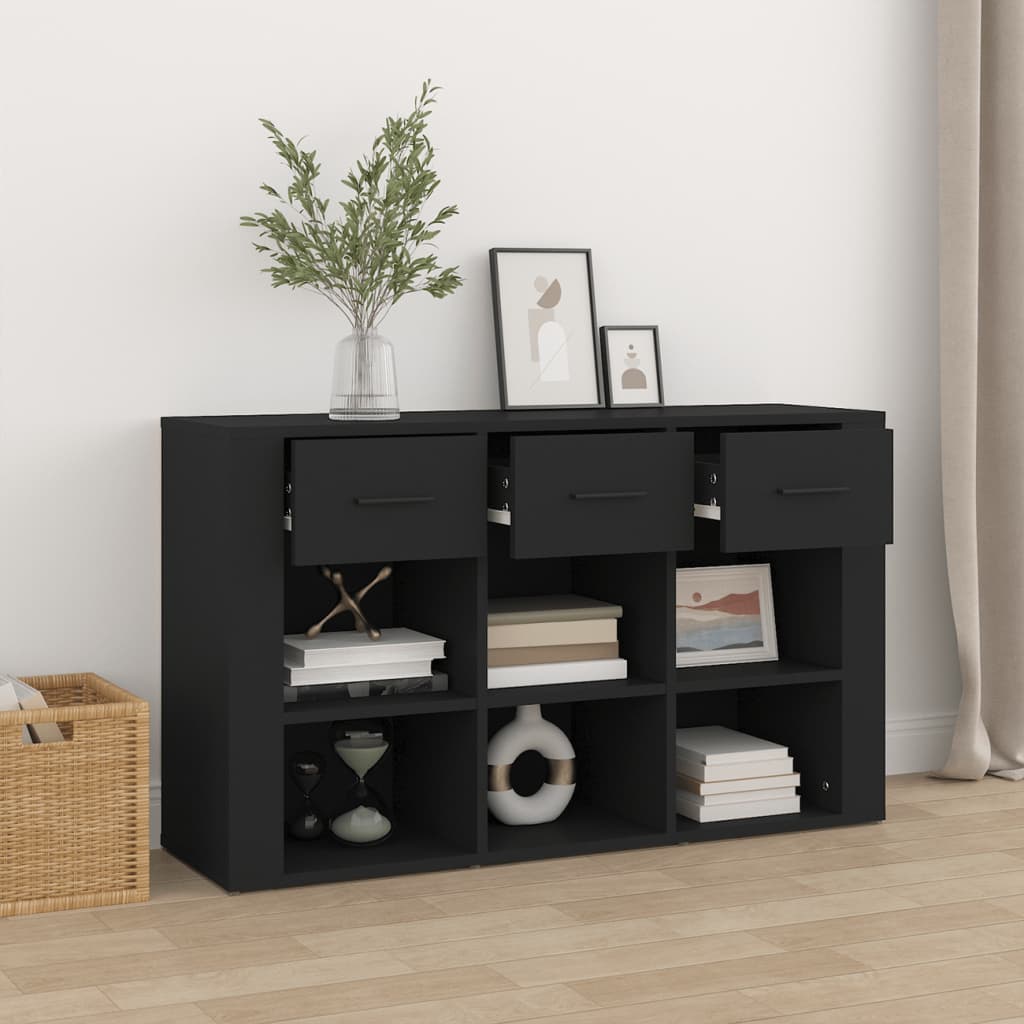 Credenza Nera 100x30x59,5 cm in Legno Multistrato - homemem39