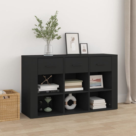 Credenza Nera 100x30x59,5 cm in Legno Multistrato - homemem39