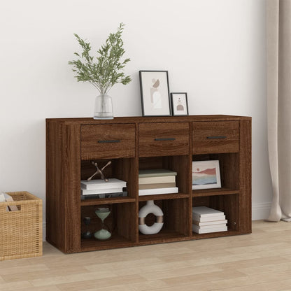 Credenza Rovere Marrone 100x30x59,5 cm in Legno Multistrato - homemem39