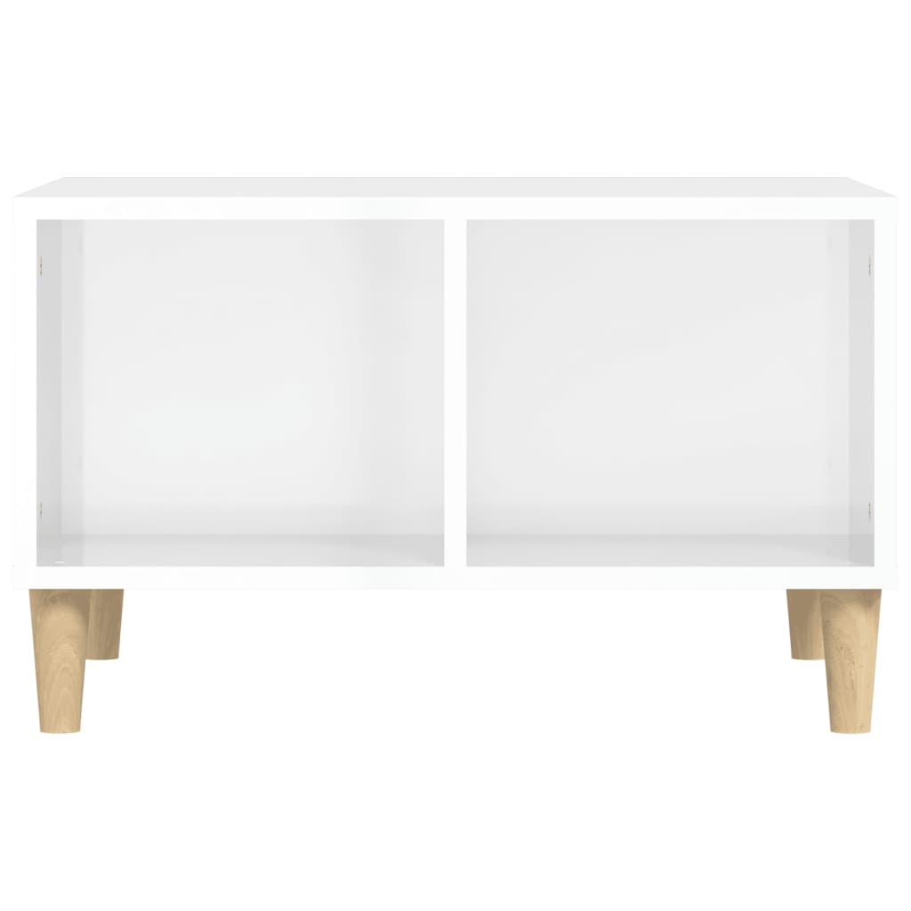 Tavolino Salotto Bianco Lucido 60x50x36,5 cm Legno Multistrato - homemem39