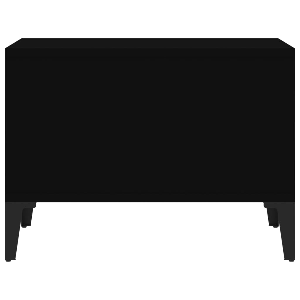 Tavolino da Salotto Nero 60x50x36,5 cm in Legno Multistrato - homemem39