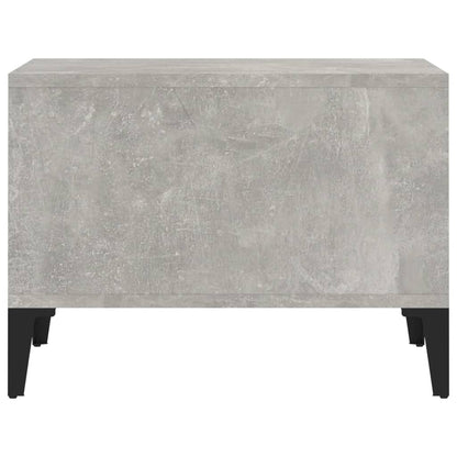 Tavolino Salotto Grigio Cemento 60x50x36,5 cm Legno Multistrato - homemem39