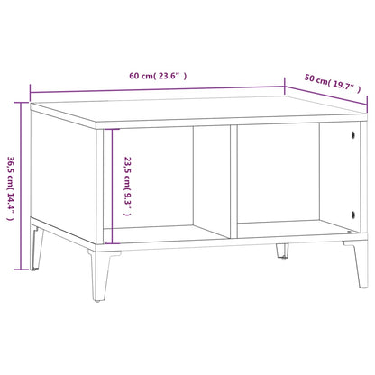 Tavolino da Salotto Rovere Marrone 60x50x36,5 cm in Multistrato - homemem39