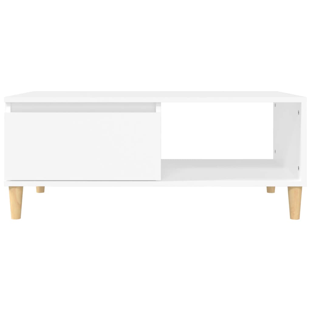 Tavolino da Salotto Bianco 90x50x36,5 cm in Legno Multistrato - homemem39