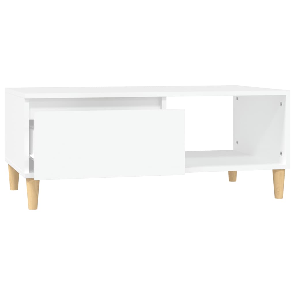 Tavolino da Salotto Bianco 90x50x36,5 cm in Legno Multistrato - homemem39