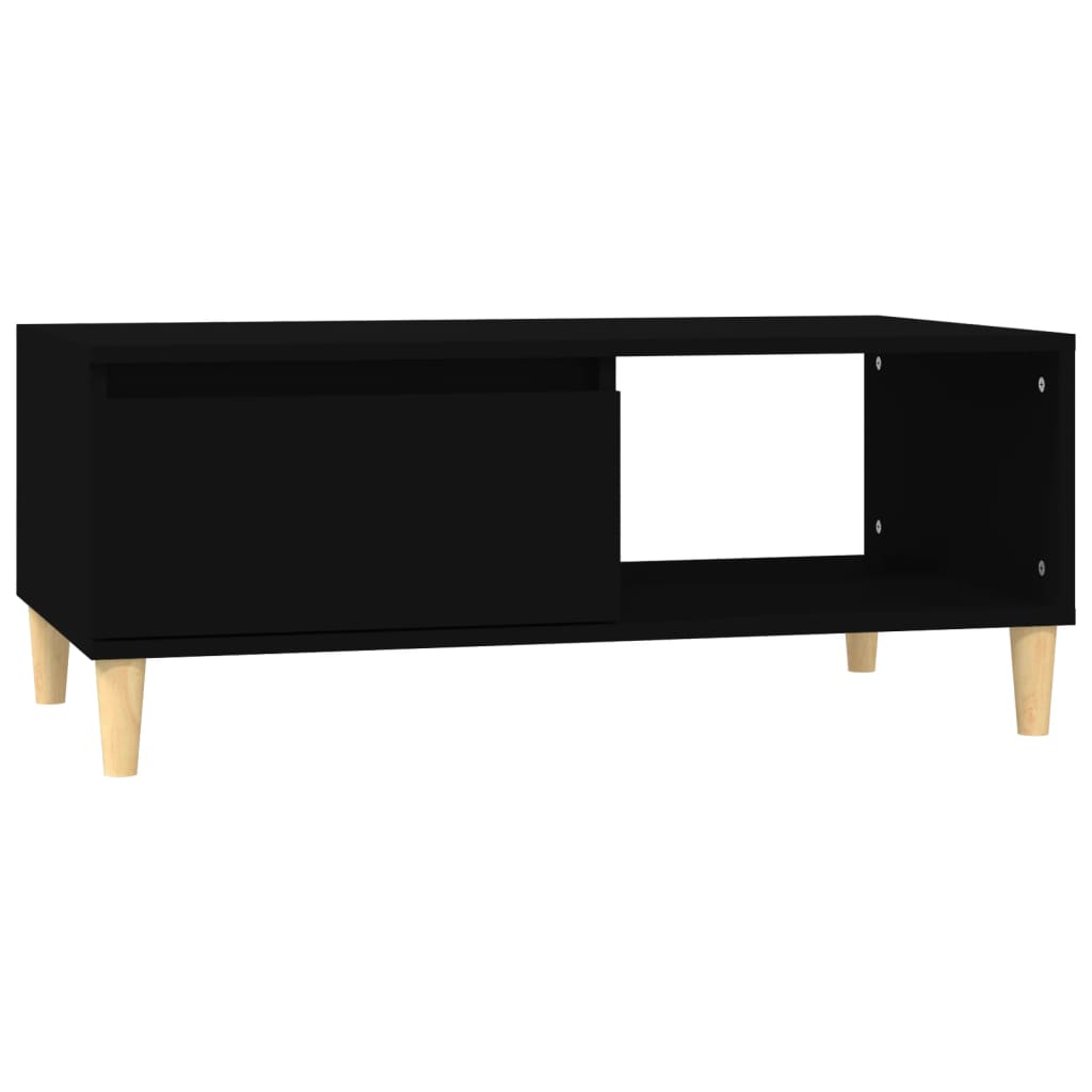 Tavolino da Salotto Nero 90x50x36,5 cm in Legno Multistrato - homemem39