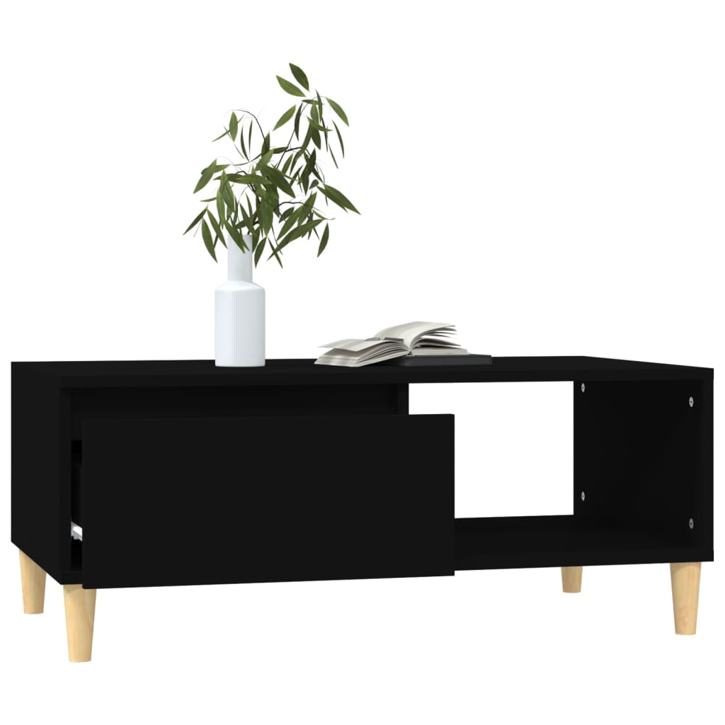 Tavolino da Salotto Nero 90x50x36,5 cm in Legno Multistrato - homemem39