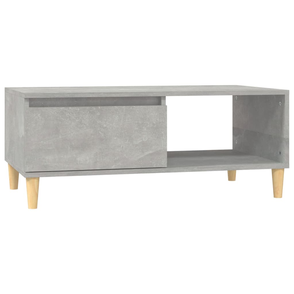 Tavolino Salotto Grigio Cemento 90x50x36,5 cm Legno Multistrato - homemem39