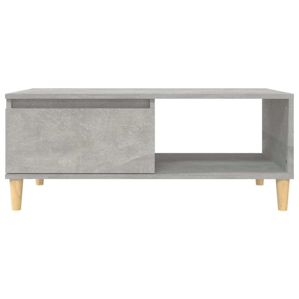 Tavolino Salotto Grigio Cemento 90x50x36,5 cm Legno Multistrato - homemem39