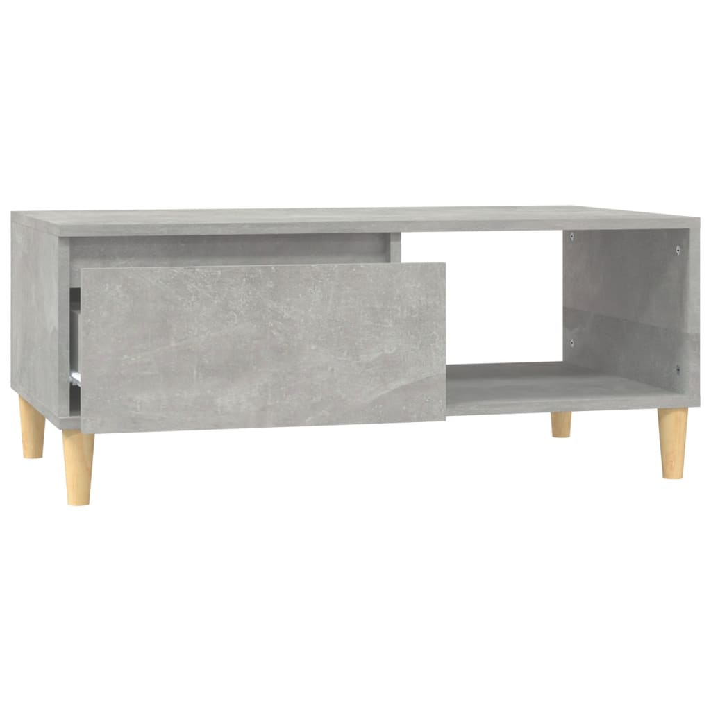 Tavolino Salotto Grigio Cemento 90x50x36,5 cm Legno Multistrato - homemem39