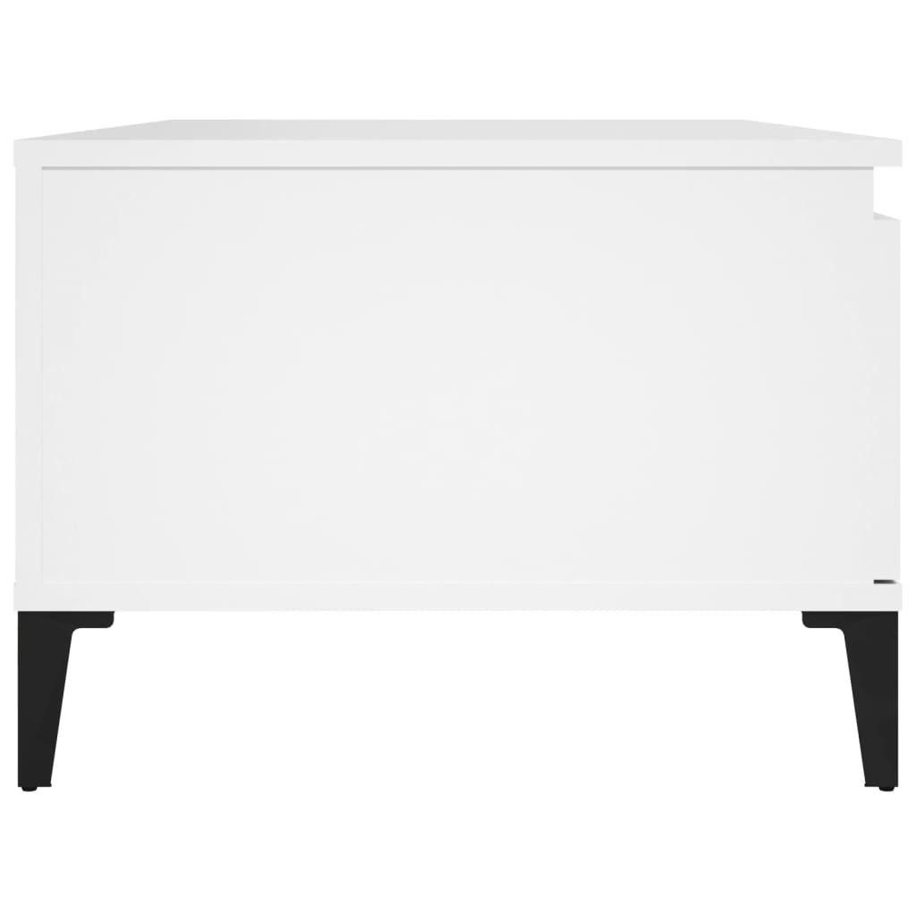 Tavolino da Salotto Bianco 90x50x36,5 cm in Legno Multistrato - homemem39