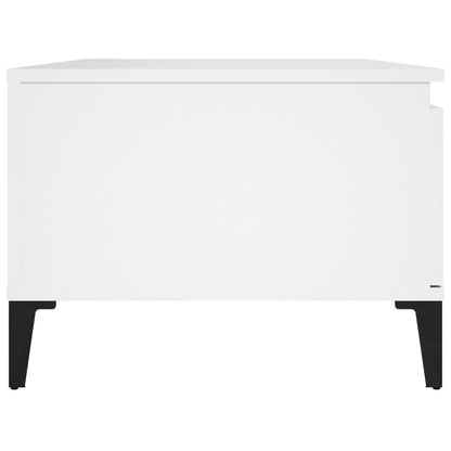 Tavolino da Salotto Bianco 90x50x36,5 cm in Legno Multistrato - homemem39