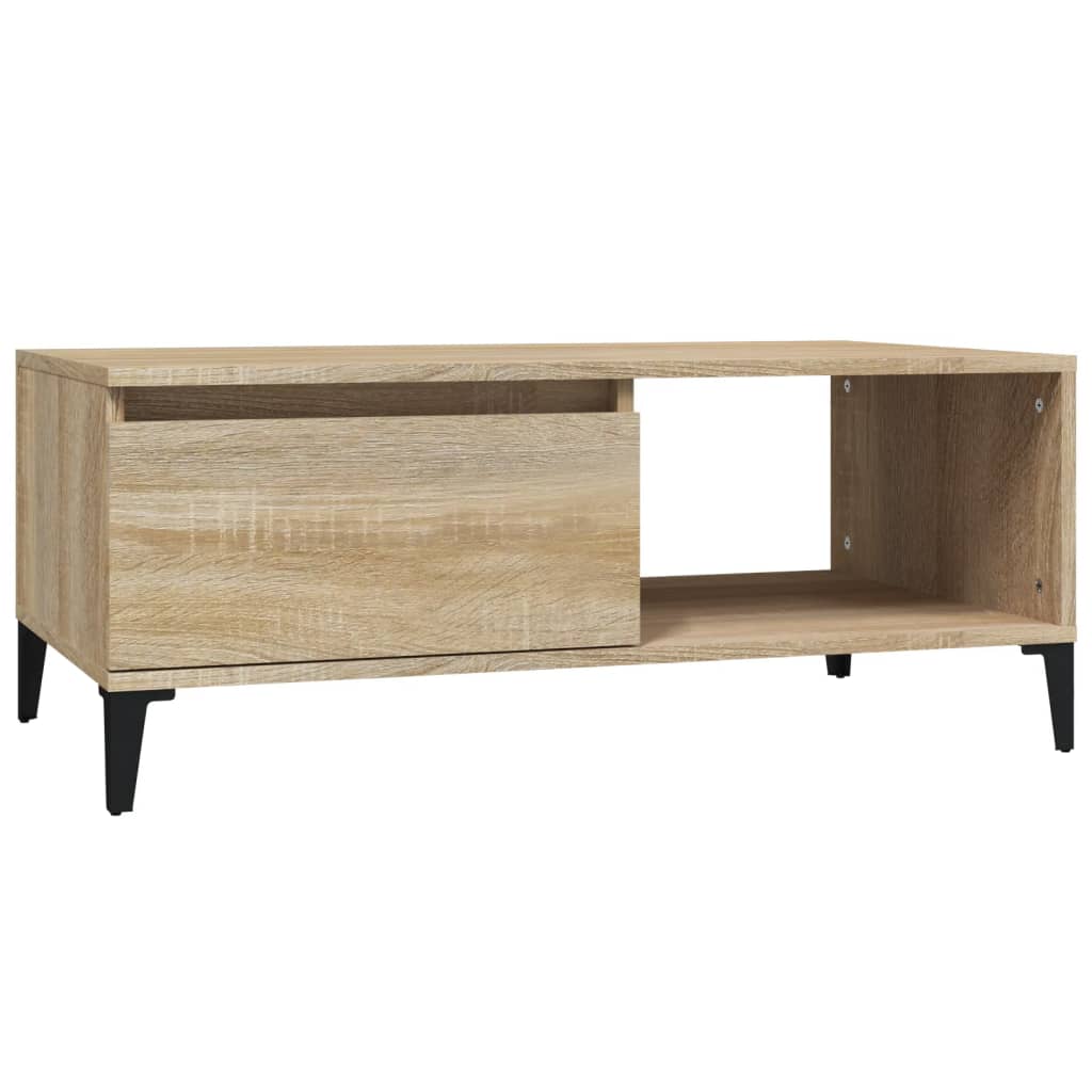 Tavolino Salotto Rovere Sonoma 90x50x36,5 cm Legno Multistrato - homemem39