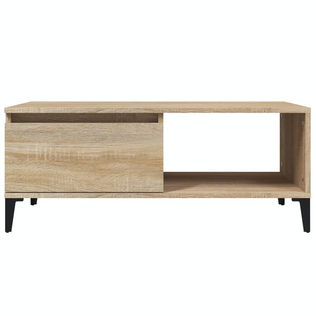 Tavolino Salotto Rovere Sonoma 90x50x36,5 cm Legno Multistrato - homemem39